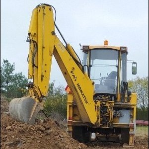 foto backohe-loader multi! crane blade Komatsu Fai WB98A